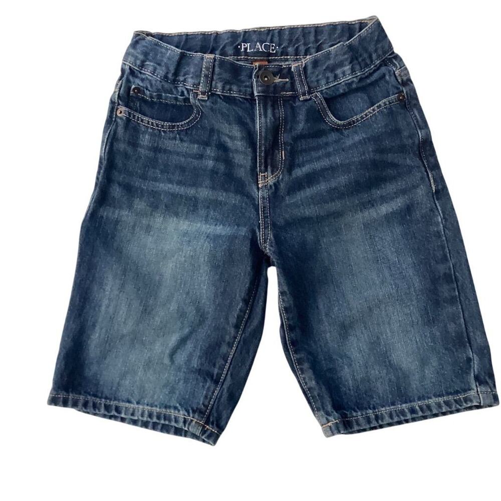 Children's Place Boys Size 8 Blue Denim Bermuda Shorts Casual‎
